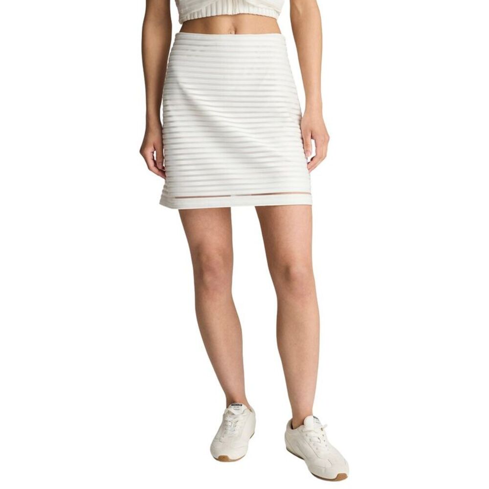 Kenneth Cole Womens  Pull-On A-Line Mini Skirt, White